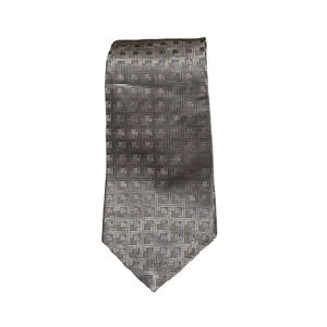 Geoffrey Beene Mens Tie Green Geometric Pattern‎ 100% Silk 58.5"L X 4"W